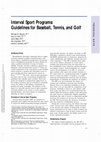 Research paper thumbnail of Interval Sport Programs: Guidelines for Baseball, Tennis, and Golf