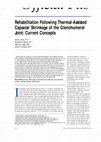 Research paper thumbnail of Rehabilitation Following Thermal-Assisted Capsular Shrinkage of the Glenohumeral Joint: Current Concepts