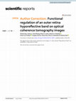 Research paper thumbnail of Author Correction: Functional regulation of an outer retina hyporeflective band on optical coherence tomography images