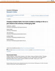 Research paper thumbnail of Changing workplace habits: from lunch a-la-desk to meetings on the run: a pilot initiative at the University of Wollongong, NSW