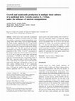 Research paper thumbnail of Growth and asiaticoside production in multiple shoot cultures of a medicinal herb, Centella asiatica (L.) Urban, under the influence of nutrient manipulations