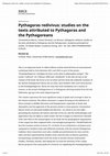 Research paper thumbnail of Constantinos Macris, Tiziano Dorandi, Luc Brisson, Pythagoras redivivus: studies on the texts attributed to Pythagoras and the Pythagoreans. Academia philosophical studies, 74. Baden-Baden: Academia Verlag, 2021.