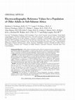 Research paper thumbnail of Electrocardiographic Reference Values for a Population of Older Adults in Sub-Saharan Africa