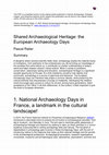 Research paper thumbnail of Shared Archaeological Heritage: the European Archaeology Days