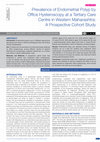 Research paper thumbnail of Prevalence of Endometrial Polyp by Office Hysteroscopy at a Tertiary Care Centre in Western Maharashtra: A Prospective Cohort Study