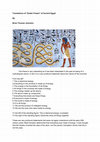 Research paper thumbnail of Translations of "Snake Friezes" of Ancient Egypt