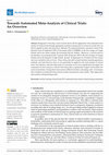 Research paper thumbnail of Towards Automated Meta-Analysis of Clinical Trials: An Overview