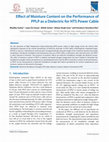 Research paper thumbnail of Effect of Moisture Content on the Performance of PPLP as a Dielectric for HTS Power Cable