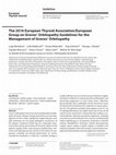 Research paper thumbnail of The 2016 European Thyroid Association/European Group on Graves' Orbitopathy Guidelines for the Management of Graves' Orbitopathy