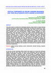 Research paper thumbnail of Critical Components of Online Learning Readiness and Their Relationships with Learner Achievement