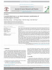 Research paper thumbnail of A parotid gland mass as an initial metastatic manifestation of nasopharyngeal carcinoma