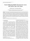 Research paper thumbnail of Factors affecting birth weight in Cape Coast, Ghana