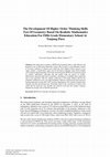 Research paper thumbnail of The Development Of Higher Order Thinking Skills Test Of Geometry Based On Realistic Mathematics Education For Fifth Grade Elementary School At Tanjung Pura