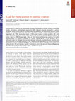 Research paper thumbnail of A call for more science in forensic science