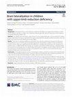 Research paper thumbnail of Brain lateralization in children with upper-limb reduction deficiency