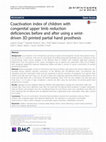 Research paper thumbnail of Coactivation index of children with congenital upper limb reduction deficiencies before and after using a wrist-driven 3D printed partial hand prosthesis