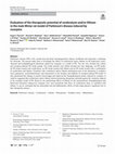 Research paper thumbnail of Evaluation of the therapeutic potential of cerebrolysin and/or lithium in the male Wistar rat model of Parkinson’s disease induced by reserpine