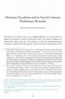 Research paper thumbnail of Ottoman Occultism and its Social Contexts: Preliminary Remarks