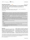 Research paper thumbnail of Large-scale brain network dynamics in very preterm children and relationship with socio-emotional outcomes: an exploratory study