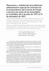 Research paper thumbnail of Mutaciones y utilidad del procedimiento administrativo especial de extensión de la jurisprudencia del Consejo de Estado a terceros por parte de las autoridades en Colombia, del 4 de julio de 1991 al 31 de diciembre de 2013 artículo