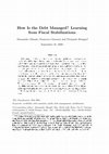 Research paper thumbnail of How is the Debt Managed? Learning from Fiscal Stabilizations