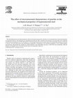 Research paper thumbnail of The effect of microstructural characteristics of pearlite on the mechanical properties of hypereutectoid steel