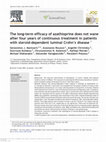 Research paper thumbnail of The long-term efficacy of azathioprine does not wane after four years of continuous treatment in patients with steroid-dependent luminal Crohn’s disease