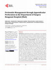 Research paper thumbnail of Peritonitis Management through Appendicular Perforation in the Department of Surgery Bougouni Hospital (Mali)