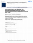 Research paper thumbnail of Determination of carbon nanotubes size-dependent parameters: molecular dynamics simulation and nonlocal strain gradient continuum shell model