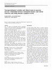 Research paper thumbnail of Neuropsychological variables and clinical status in anorexia nervosa: relationship between visuospatial memory and central coherence and eating disorder symptom severity