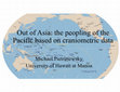 Research paper thumbnail of Out of Asia: the peopling of the Pacific based on craniometric data