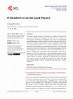 Research paper thumbnail of D’Alembert or on the Good Physics