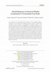 Research paper thumbnail of Suicide Response in American Muslim Communities: A Community Case Study