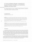 Research paper thumbnail of “Curso de Botânica Popular” ministrado por Joaquim Monteiro Caminhoá nas Conferências Populares da Glória (1876)