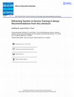 Research paper thumbnail of Reframing Teacher In-Service Training in Kenya: Recommendations from the Literature