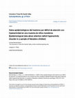 Research paper thumbnail of Datos epidemiológicos del trastorno por déficit de atención con hiperactividad en una muestra DE niños marabinos