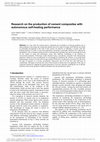 Research paper thumbnail of Research on the production of cement composites with autonomous self-healing performance