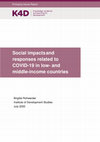 Research paper thumbnail of Social Impacts and Responses Related to COVID-19 in Low- and Middle-income Countries