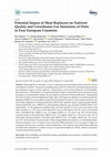 Research paper thumbnail of Potential Impact of Meat Replacers on Nutrient Quality and Greenhouse Gas Emissions of Diets in Four European Countries