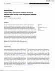 Research paper thumbnail of Understanding water-related emotional distress for improving water services: a case study from an Ethiopian small town