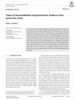 Research paper thumbnail of Types of decentralisation and governance: Evidence from across the world