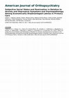 Research paper thumbnail of Subjective Social Status and Rumination in Relation to Anxiety and Depressive Symptoms and Psychopathology Among Economically Disadvantaged Latinos in Primary Care