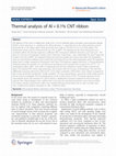 Research paper thumbnail of Thermal analysis of Al + 0.1% CNT ribbon