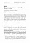 Research paper thumbnail of Many systems, one strategy: Acquiring ordinals in Dutch and English