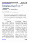 Research paper thumbnail of Pollution due to backwater Tourism and possibilities for use of Green Energy Technologies