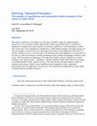 Research paper thumbnail of Deriving “ General Principles ” : The ubiquity of equilibrium and comparative statics analysis in the works of Adam Smith