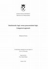 Research paper thumbnail of Intuitionistic logic versus paraconsistent logic. Categorical approach