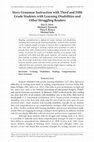 Research paper thumbnail of Story Grammar Instruction with Third and Fifth Grade Students with Learning Disabilities and Other Struggling Readers