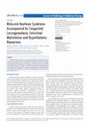 Research paper thumbnail of Mckusick Kaufman Syndrome Accompanied by Congenital Laryngomalacia, Intestinal Malrotation and Hypothalamic Hamartom