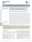 Research paper thumbnail of Different effects of nano-scale and micro-scale zero-valent iron particles on planktonic microorganisms from natural reservoir water